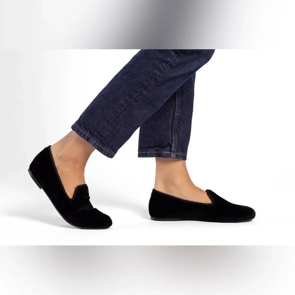 Birdies Black Velvet Loafers Women’s 11